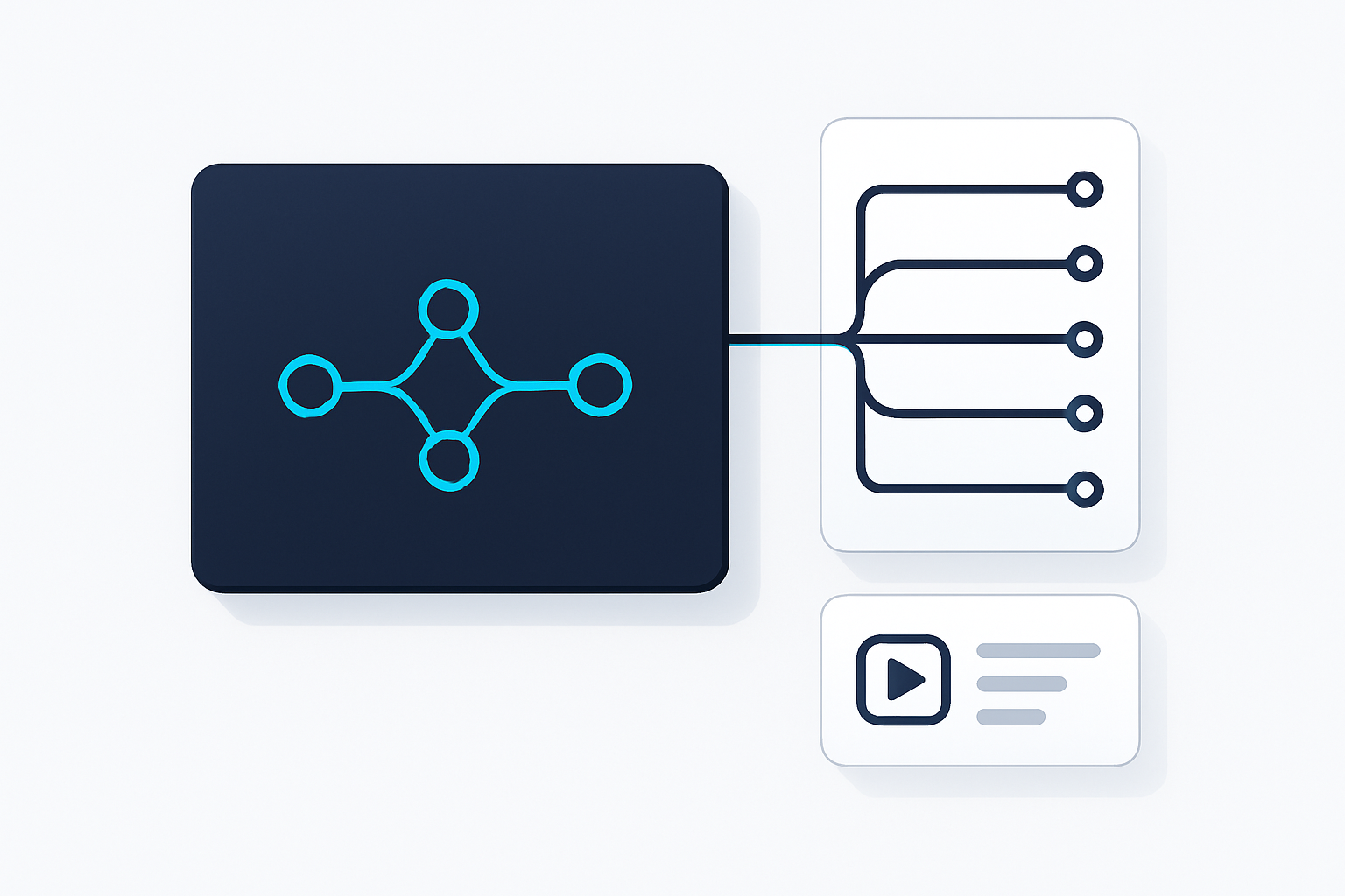 Concept illustration supporting the 'Features & Capabilities' section of the Pabbly Connect review.